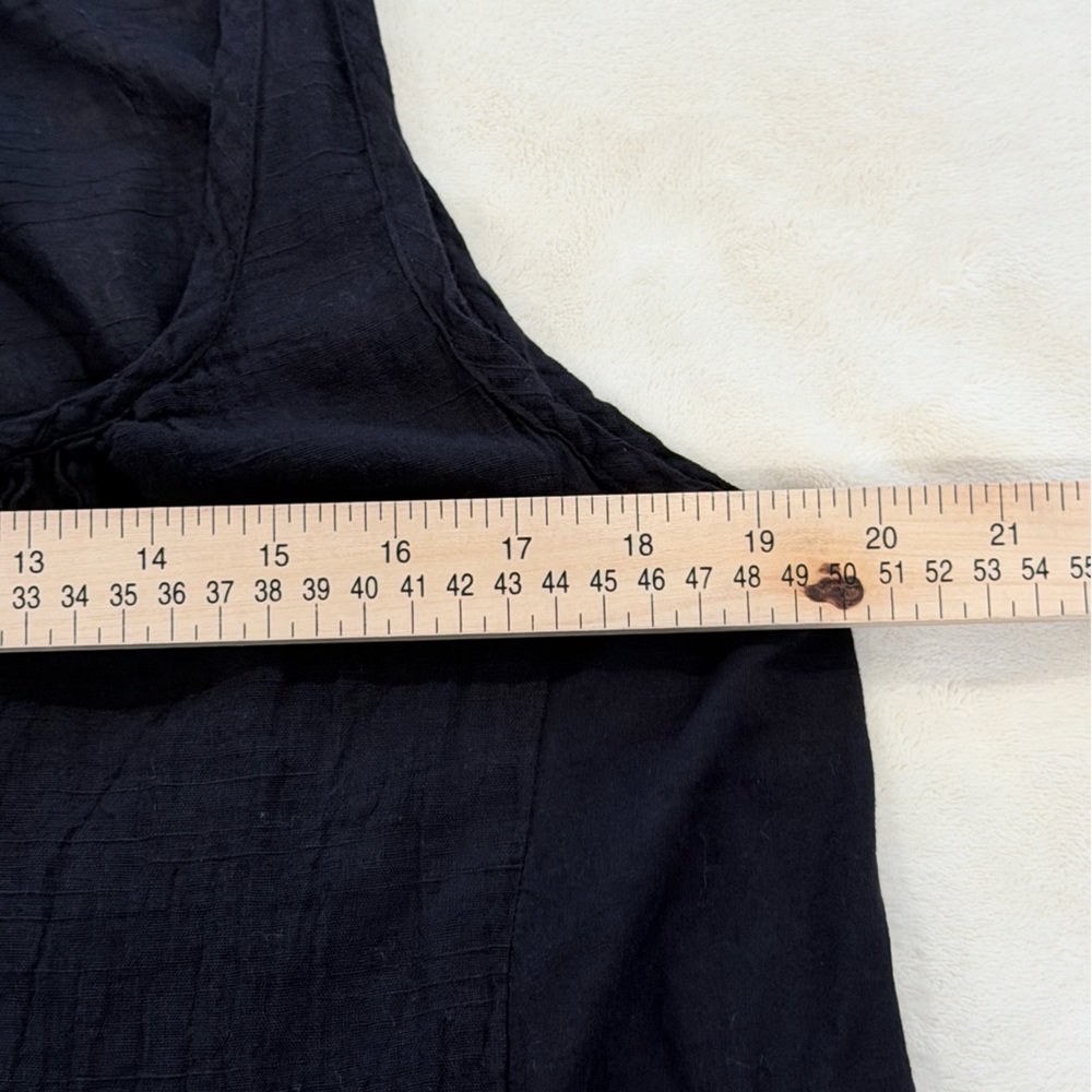 Velvet by Graham & Spencer Black Cotton Gauze Sleeveless Medium Blouse - Picture 7 of 9